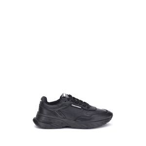 Dsquared² Black Calf Leather Bos Taurus Athletic Men's Sneakers